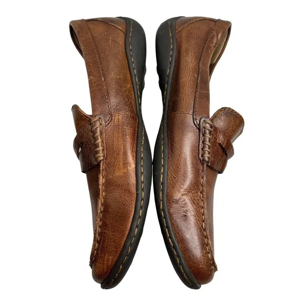 Born Leather Penny Loafers Brown‎ Men's 8.5 Slip On Casual Office Church Comfort - Picture 3 of 7